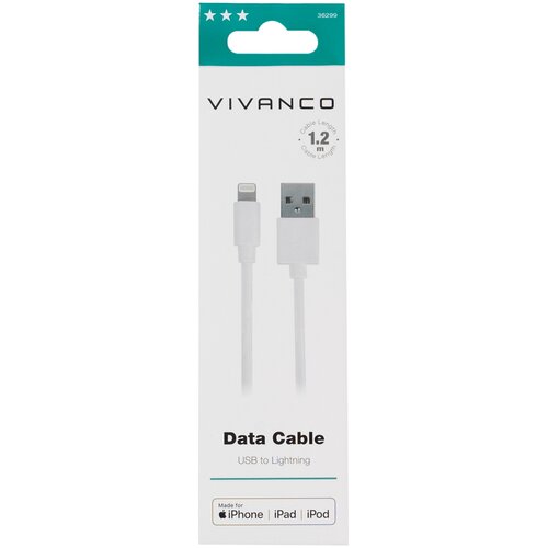 Vivanco Kabel 36299, Lightning, 1.2m, bijeli Cene