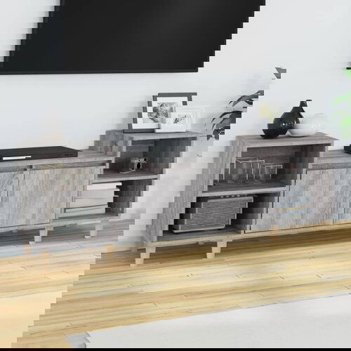 The Living Store TV omarica siva sonoma 160x35x55 cm inženirski les - TV Omarica, (21375079) Slike