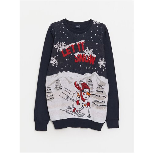 LC Waikiki Crew Neck Patterned Long Sleeve Boy&amp;#039;s Knitwear Sweater Slike