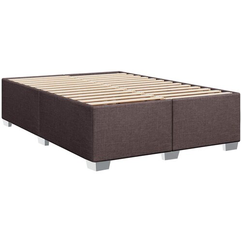  Boxspring krevet s madracem Tamno smeđa 160 x 200 cm Tkanina Slike