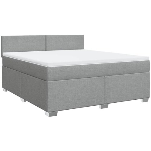 Maison Chic Box spring postelja - Vzmetna postelja z vzmetnico svetlo siva 180x200 cm blago SL11692, (21905087) Cene
