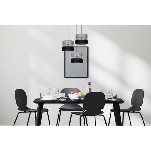  Visilica na sajli CORAL, 3xE27/60W/230V, crna/siva/hrom, prečnik 45 cm Slike