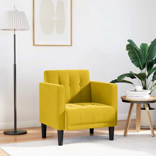 SOFA fotelja s naslonima za ruke žuta 53 cm bar&scaron;unasta Cijene