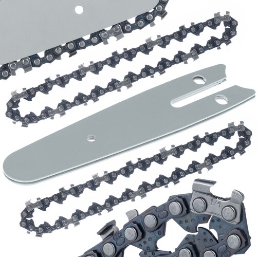 Rosfix Set 4" Vodilo In 2x Veriga Za Električno Žago &ndash; Visokokakovostna Jekla, 13 Cm, 28 Vodilnih Členov, &frac14;" Korak, (5000212913) Cene