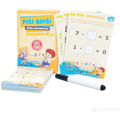  Edukativne kartice piši-briši ODUZIMANJE Cene