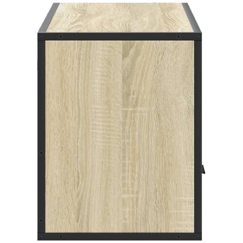  TV ormarić boja hrasta 100x31x39,5 cm konstruirano drvo i metal Smeđa Slike