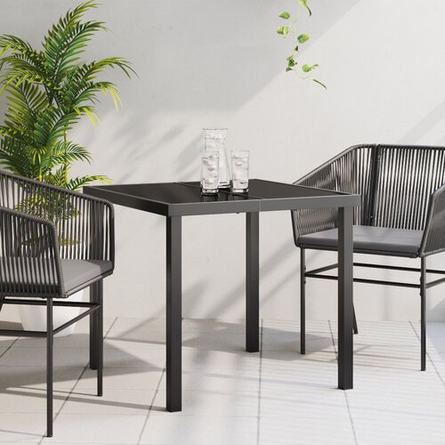 vidaXL Vrtni Stol Crni 80x80x73 cm Otpornog Stakla Cijene