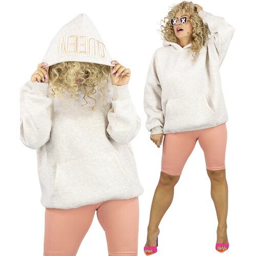 Pri Women&amp;#039;s oversize hoodie with QUEEN embroidery Slike