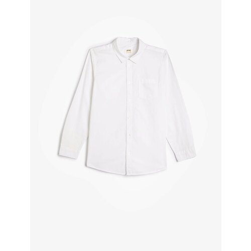 Koton School Shirt with Pocket Detailed Long Sleeve Cotton Cotton Classic Collar Cene