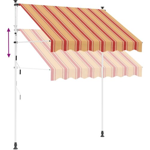  Ručno sklopiva tenda Svjetlosiva 400 cm - Svjetlosiva 400 cm Bijeli okvir Slike