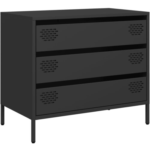 Maison Chic Komoda - Predalnik črna 68x39x58,5 cm hladno valjano jeklo, (21718624) Slike