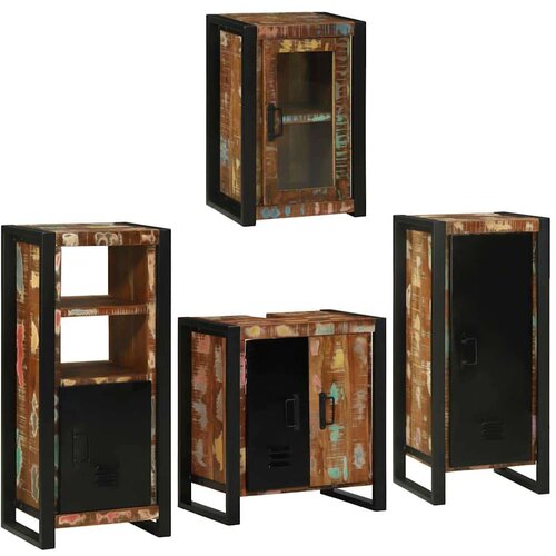  Komplet pohištva za kopalnico 4 pcs Trden recikliran les, (5000064528) Cene