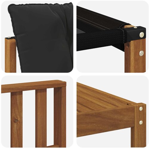  Set vanjskih sofa 7 kom. Prirodna i crna Slike