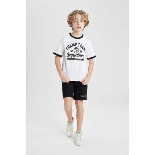 Defacto boy's Printed T-shirt Shorts 2-Piece Set Slike