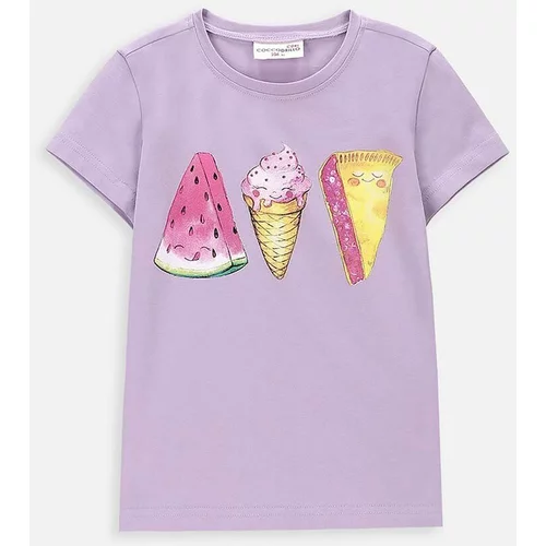 Coccodrillo Otroška kratka majica vijolična barva