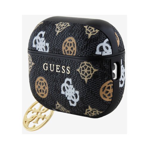 Guess PU 4G Peony Charm Pouzdro pro AirPods Pro 2 Black Ovitek Vijolična Slike