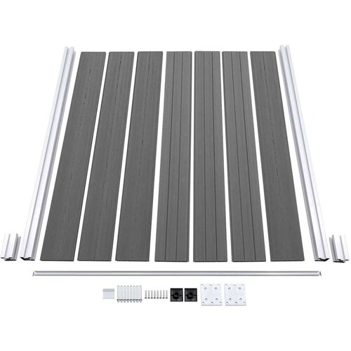 VidaXL vrtna ograda WPC 180 x 186 cm siva Slike
