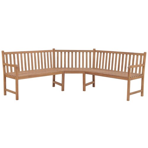 VidaXL Vrtna kotna klop 185x185x90 cm trdna tikovina Slike