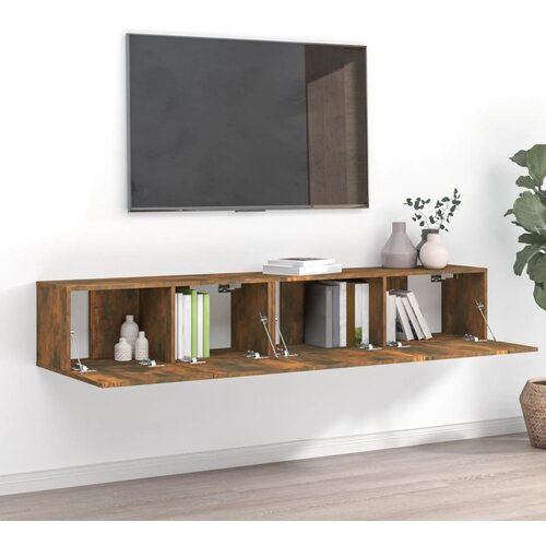 The Living Store Komplet TV omaric 2-delni dimljen hrast inženirski les - Komplet TV Omaric, (21374209) Slike