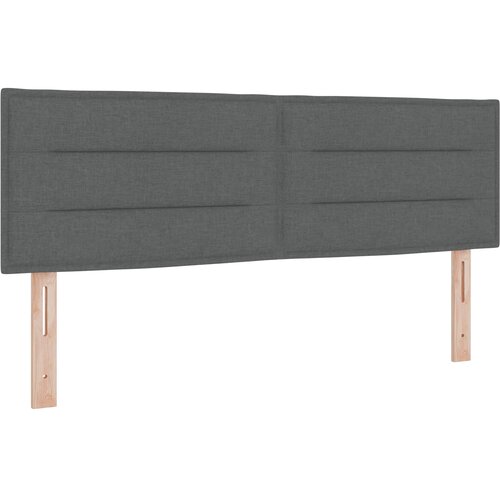  Boxspring krevet s madracem Tamnosiva 140 x 200 cm Tkanina 200 x 140 x 88 cm Slike