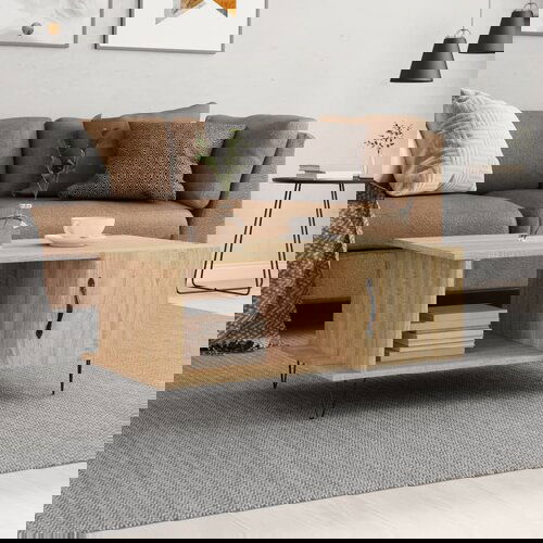 vidaXL Stolić za kavu boja hrasta 90x50x40 cm konstruirano drvo Cene