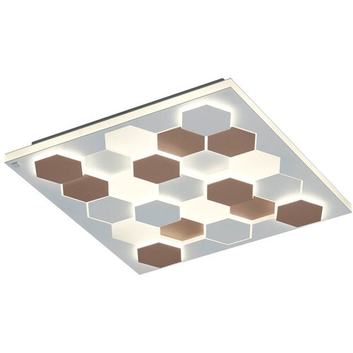 CINQUE bela led stropna svetilka z glasovnim upravljanjem s pomočjo mobilne aplikacije s kovinskim senčilom 55x55 cm cifavo – Cene