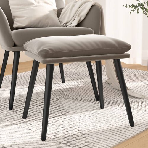 vidaXL Stolček za noge svetlo siv 45x29,5x39 cm žamet Cene
