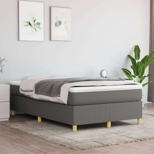  Box spring posteljni okvir temno siv 120x200 cm blago, (20738349) Cene