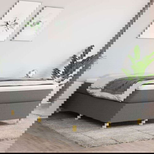  Za krevet s oprugama tamnosivi 120x200 cm od tkanine Cijene