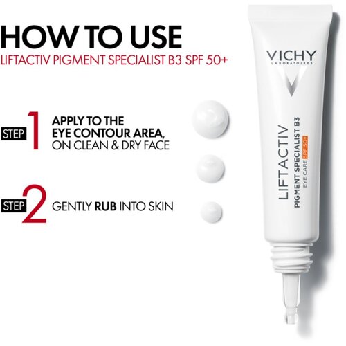 Vichy Liftactiv Pigment Specialist B3 krema za predel okoli oči proti podočnjakom SPF 50+ 15 ml Slike