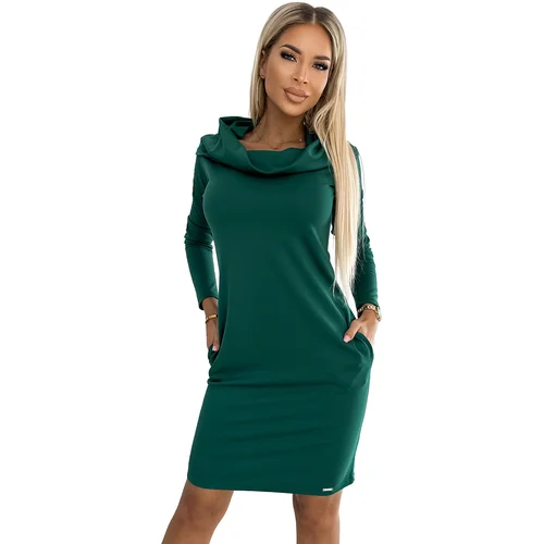 Numoco Warm dress with a large turtleneck and pockets