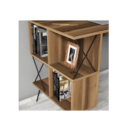 Hanah home Radni sto, 120x78,8x60 cm, Orah Slike