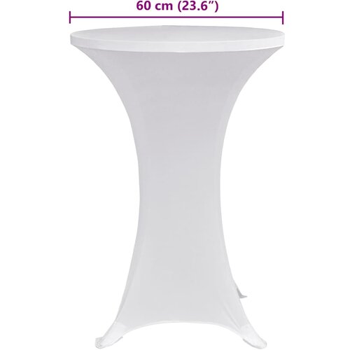  Navlaka za stol za stajanje &amp;Oslash; 60 cm bijela rastezljiva 4 kom Slike