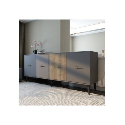 Hanah home komoda verry anthracite walnut Slike