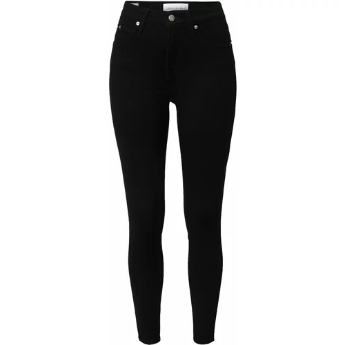 Calvin Klein Jeans Kavbojke črna / bela