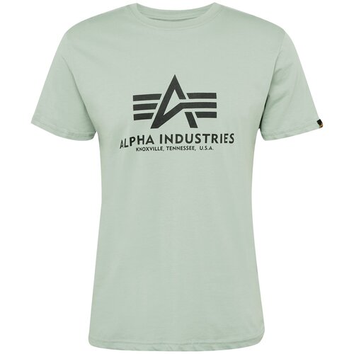 Alpha Industries Majica pastelno zelena / črna Slike