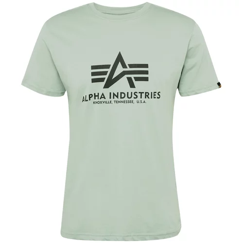 Alpha Industries Majica pastelno zelena / crna