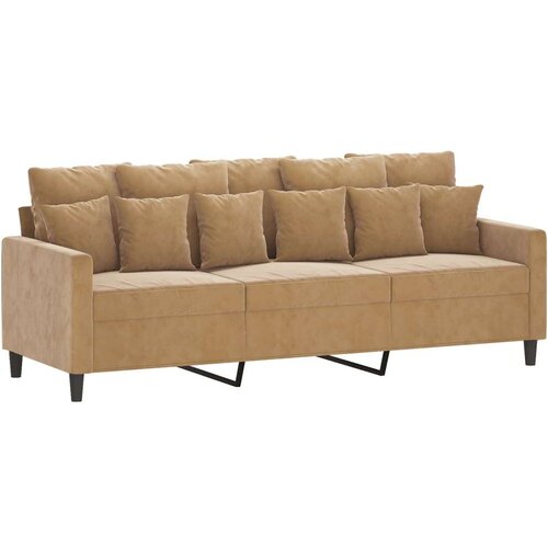  2-dijelni set sofa s jastucima smeđi bar&amp;scaron;unasti Slike