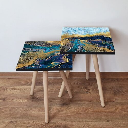 Hanah home 2Shp418 - Multicolor Multicolor Nesting Table (2 Pieces) Cene