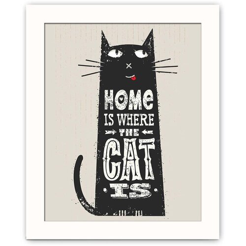 Alpha Wall Dekorativna slika Cat, 28,5 x 23,5 cm Slike