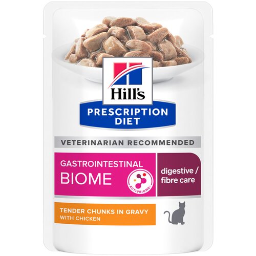 Hill&amp;rsquo;s 10 + 2 gratis! Prescription Diet mokra mačja hrana 12 x 85 g - Gastrointestinal Biome s pi&amp;scaron;čancem Slike