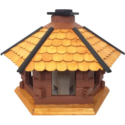  Drvena hranilica za ptice, sa posudom za hranu 40 x 45 x 35 cm Slike