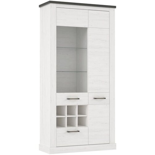 Premium Living Vitrina Montreal, Bela, Barva Pinije Slike