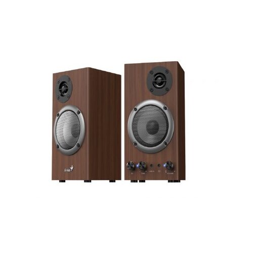 Genius zvučnici HF500B, wood16w, 75dB, 3.5mm, 100V-240Vbass control, tone control Cijene