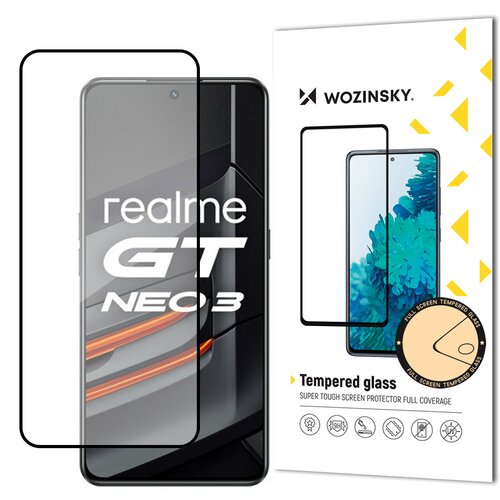 Wozinsky Trpežno kaljeno steklo 9H za celoten zaslon Realme GT Neo 3 z okvirjem Case Friendly črna, (21533917) Cene