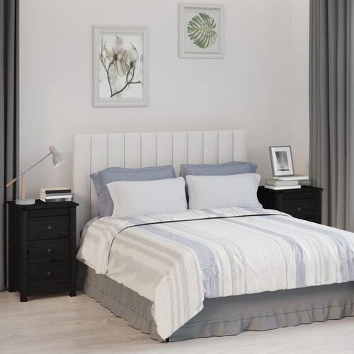  Noćni ormarići 2 kom Crno 40x35x61,5 cm od masivne borovine Cijene