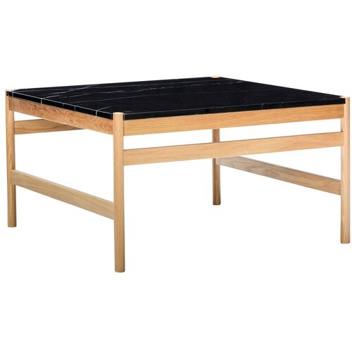H&amp;uuml;bsch Crni/u prirodnoj boji mramorni stolić za kavu 80x80 cm Raw &amp;ndash; Slike