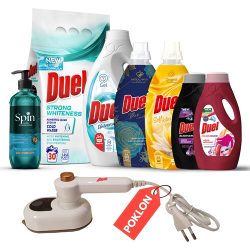Duel paket za domaćinstvo, 7 proizvoda + Mini pegla Cene