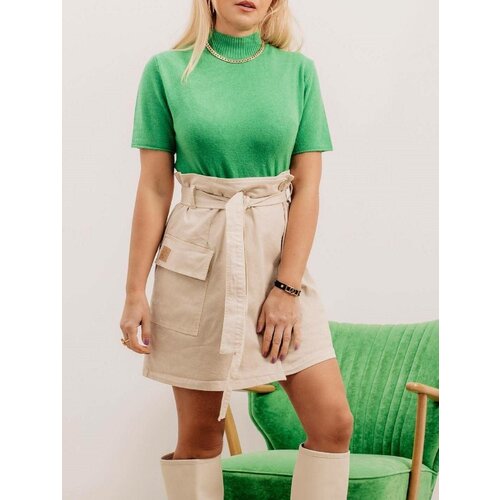 LeMonada Beige mini skirt for overlap Slike