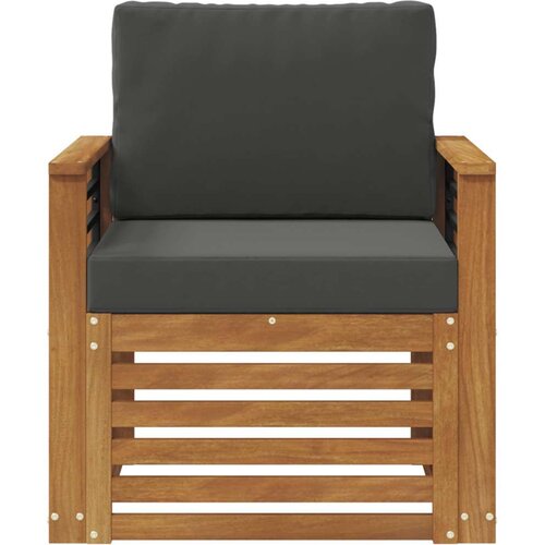  Set vanjskih sofa s jastukom Prirodna 71 x 63 x 73 cm - Prirodno i antracit prikladno za stan Slike